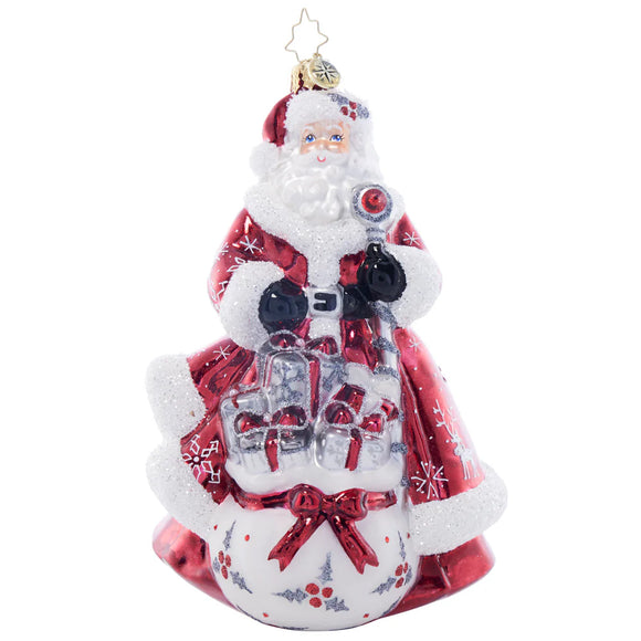 Christopher Radko 2024 NEW Frosty Fawn Santa Ornament Media 1 of 2