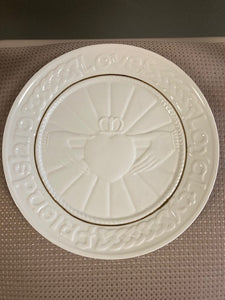 Belleek Pottery Plate Claddagh