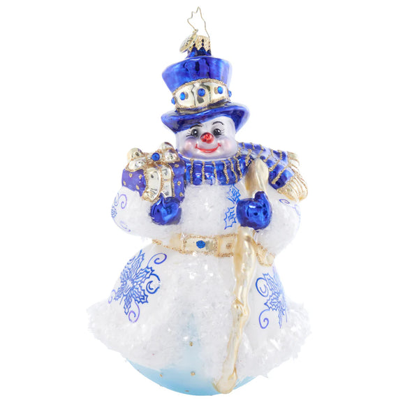 Christopher Radko 2024 NEW Charming Chinoiserie Snowman Ornament