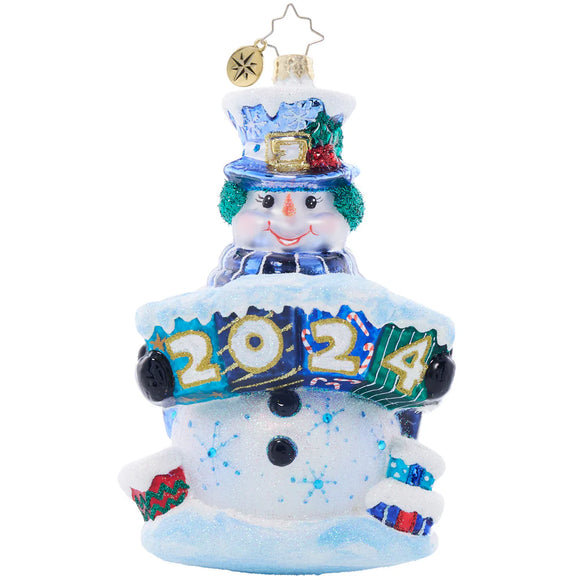 Christopher Radko 2024 NEW Dated Snow Gifts Like These Gifts Snowman Ornament