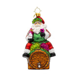 Christopher Radko 2025 New I Believe In Wine Santa Ornament