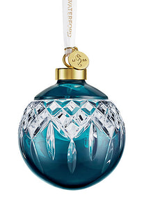 Waterford Crystal 2022 NEW Blue Fjord Lismore Ball Ornament