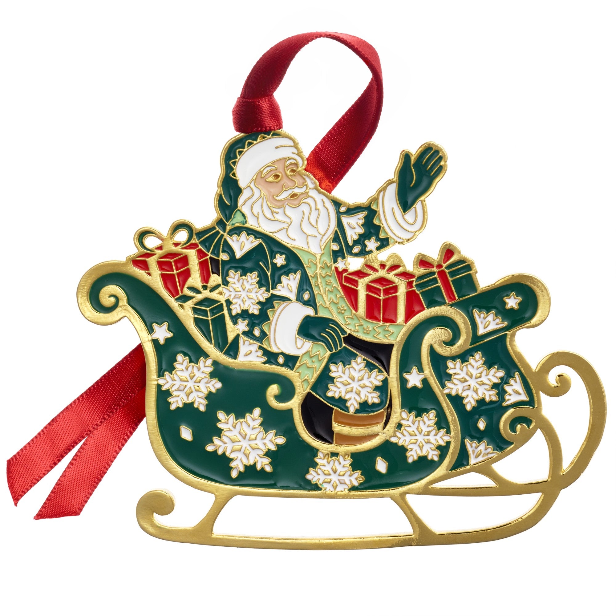Fitz & Floyd 2026 NEW 1st Ed Santa In Sleigh Ornament