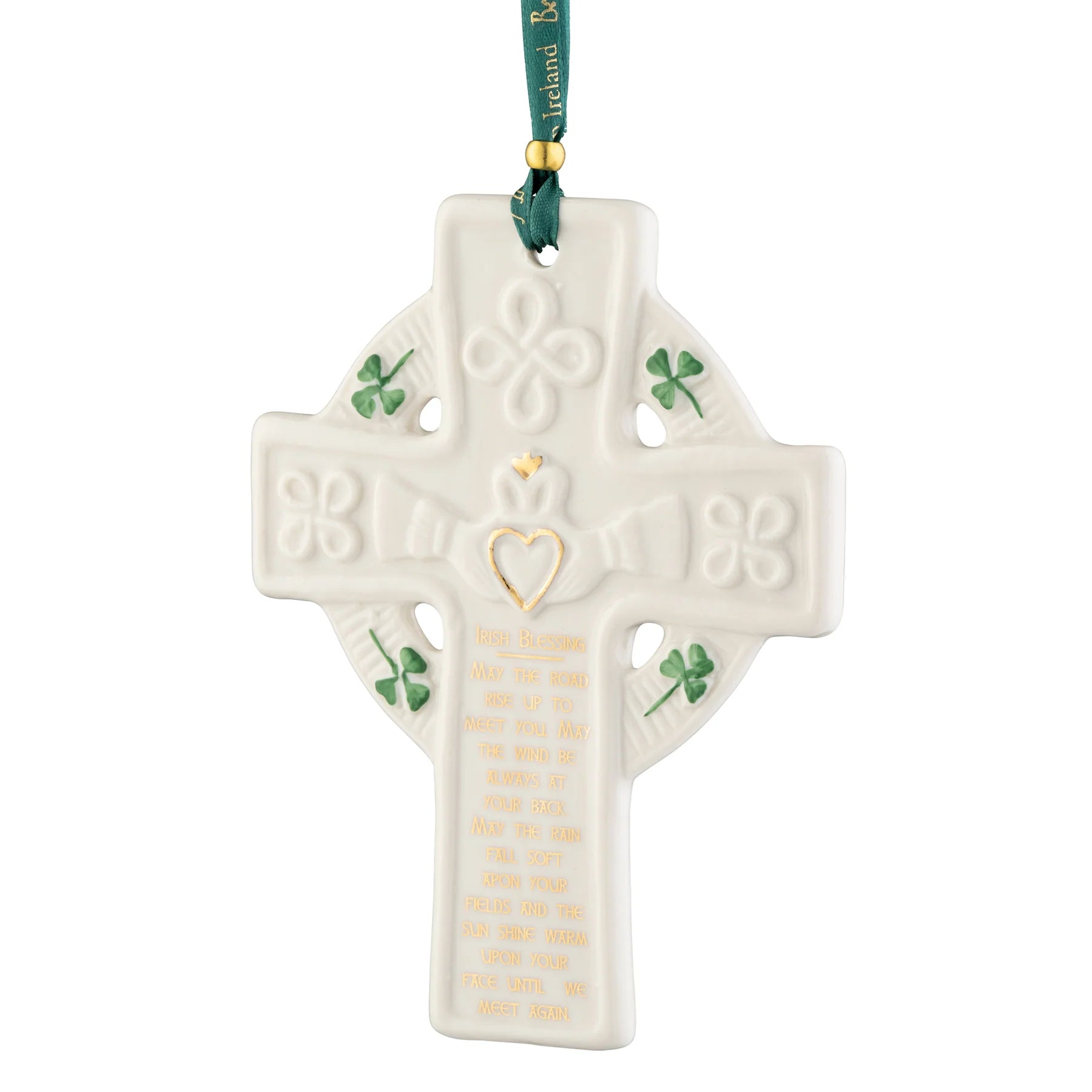 Belleek Pottery 2026 NEW Claddagh Blessing Cross Ornament