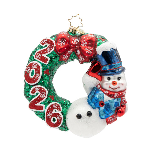 Christopher Radko 2026 NEW Dated Flurry of Cheer Ornament