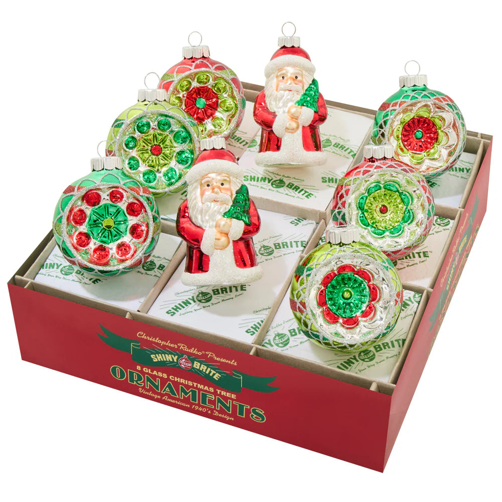 Christopher Radko NEW 2026 Holiday Splendor 8 Count, Figures and Reflector Ornaments