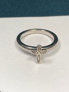 Tara's Diary Sterling Silver Cross Ring