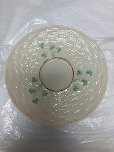 Belleek Pottery Tiny Shamrocks Tea Saucer