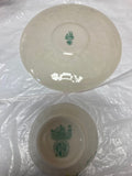 Belleek Pottery Shamrocks Lustre Tea Cup And Tea Saucer