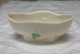 Belleek Pottery Bowl Mini Shamrock Salt Cellar