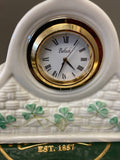 Belleek Pottery Clock Shamrock