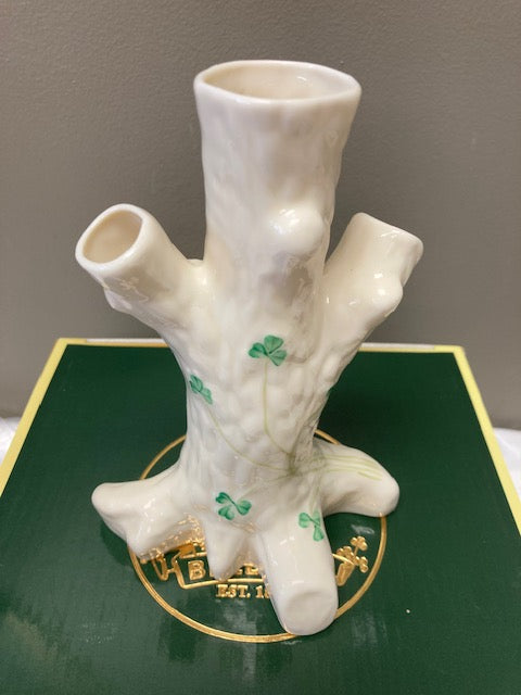 Belleek Pottery Vase Tree Trunk 6