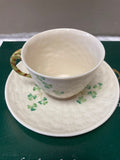 Belleek Pottery Cup Tea & Saucer