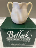 Belleek Pottery Creamer Doubled Lipped 4"