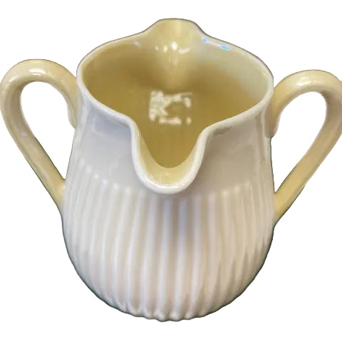 Belleek Pottery Creamer Doubled Lipped 4"