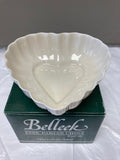 Belleek Pottery Bowl Heart 6.5"