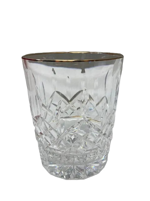 Irish Crystal Retired Gold Rim 12oz Doubled Old Fashioned Glass