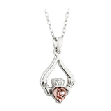 Solvar Claddagh Silver Birthstone Pendant