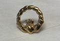 Solvar Gold Plated Irish Claddagh Jewelry Clutch Pin
