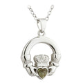 Solvar Rhodium Plated Connemara Heart Irish Claddagh Jewelry Necklace
