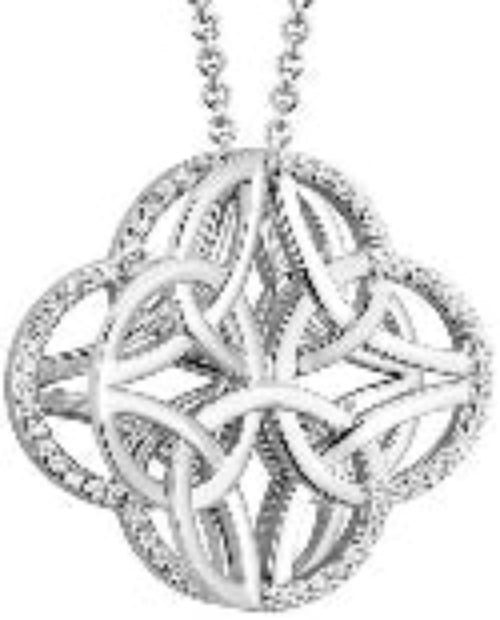 Solvar Sterling Silver Celtic Trinity Knot Necklace