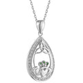 Solvar Sterling Silver Irish Claddagh and Trinity Jewelry Necklace