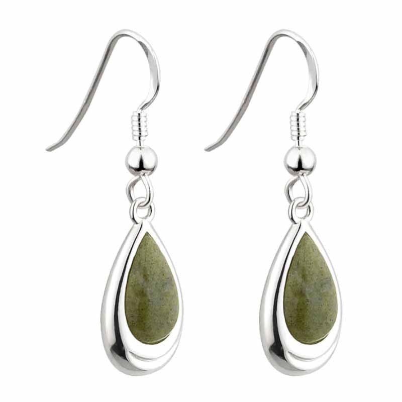 Solvar Sterling Silver Irish Jewelry Connamara Drop Earrings