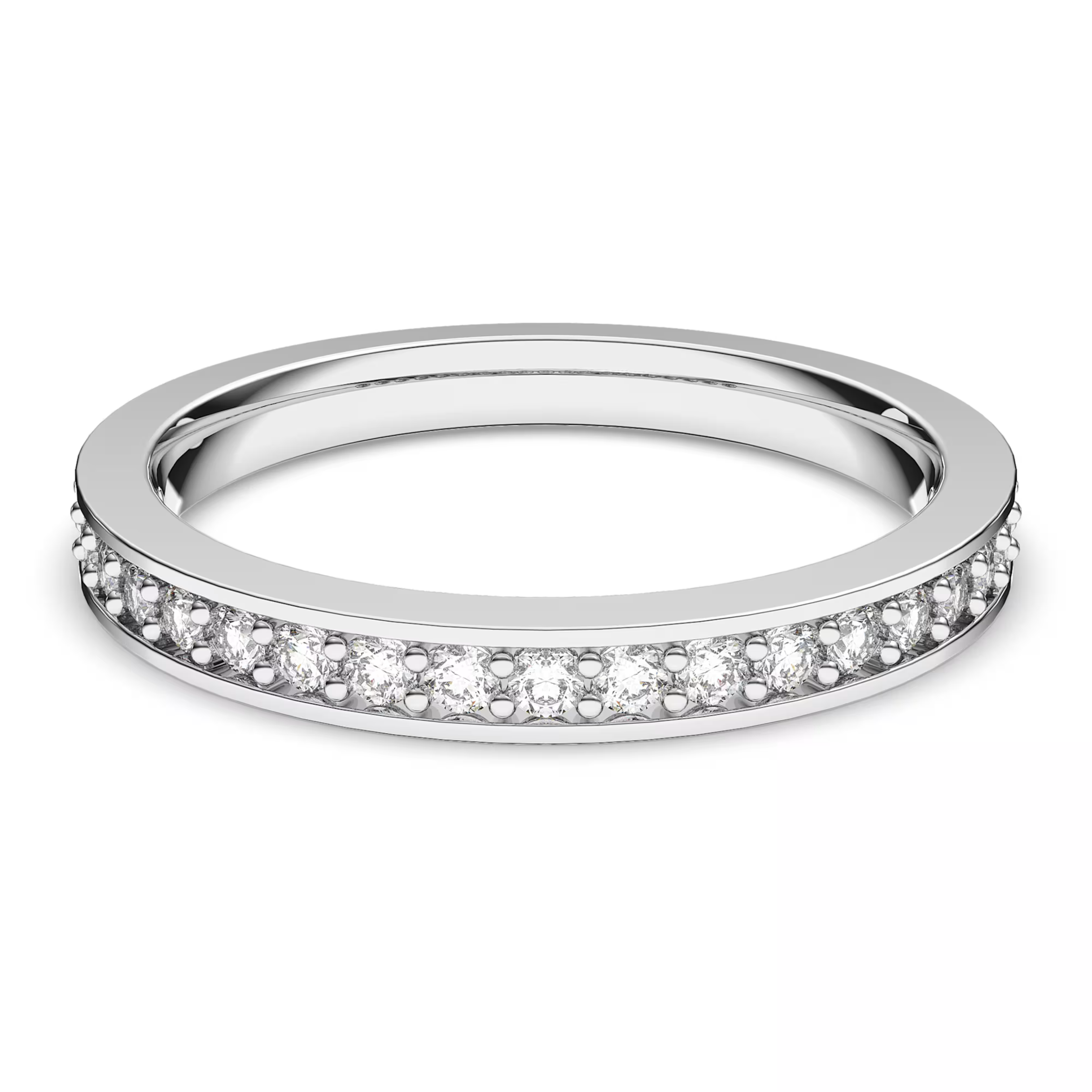 Swarovski Matrix Ring White, Rhodium Plated