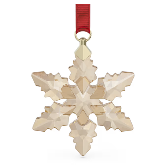 Swarovski 2024 NEW Festive Little Snowflake Gold Ornament