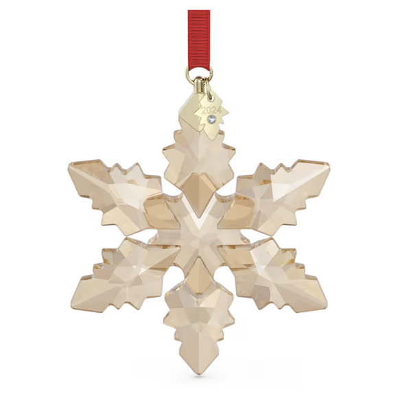 Swarovski 2024 NEW Festive Snowflake Gold Tone Ornament