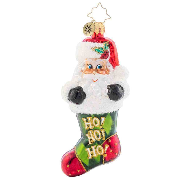 Christopher Radko 2023 NEW Stocking Stuffed Santa Ornament