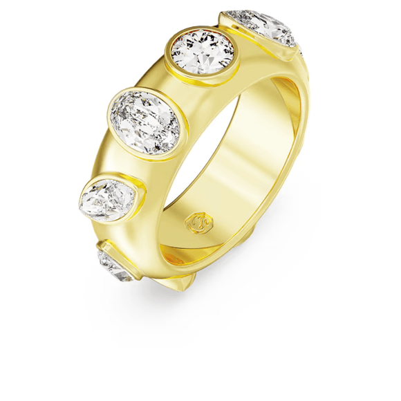 Swarovski 2023 NEW Dextera Gold Mixed Crystal Ring Size 6.75