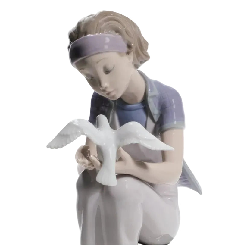 Lladro Playing With Doves