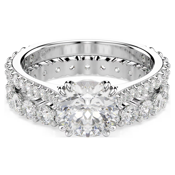 Swarovski 2025 NEW Stilla Cocktail Ring Round cut, Pavé Set