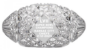 Waterford Crystal LVII 2023 Super Bowl Champions Kansas City Chiefs Football