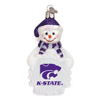  Old World Christmas Kansas State Snowman Ornament