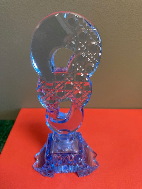 Czechoslovakia Vintage Blue Perfume Bottle