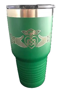 Polar Camel Irish Claddagh Green 30oz Tumbler