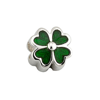 Solvar Four Leaf Clover Shamrock Jewelry Bead