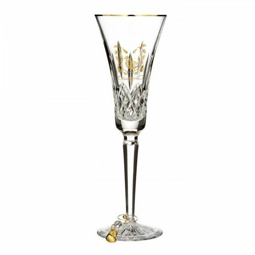 Waterford Crystal Lismore Partridge Gold Flute